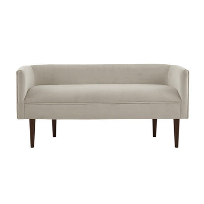 Farrah - Accent Bench With Low Back & Sides - Cream - The Sleep Loft - Online Mattress Showroom NYC