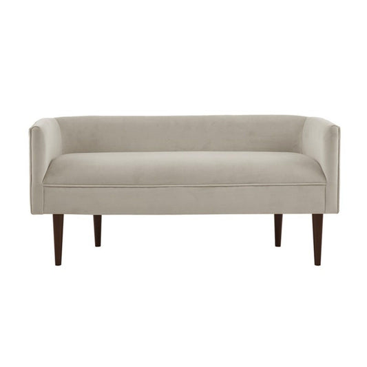 Farrah - Accent Bench With Low Back & Sides - Cream - The Sleep Loft - Online Mattress Showroom NYC