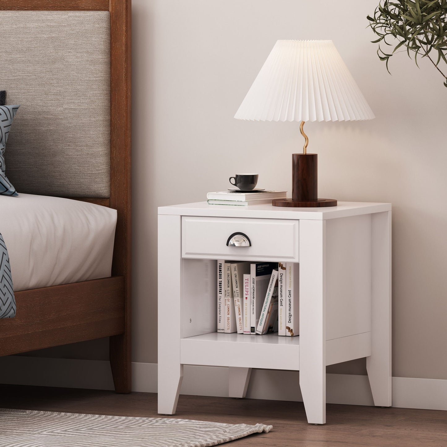 Cleary - Contemporary Nightstand With Drawer - The Sleep Loft - Online Mattress Showroom NYC