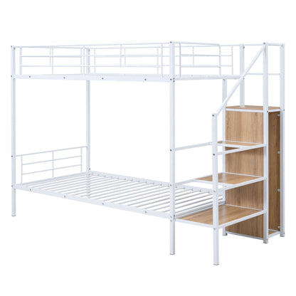 Bunk Bed With Lateral Storage Ladder And Wardrobe - The Sleep Loft - Online Mattress Showroom NYC