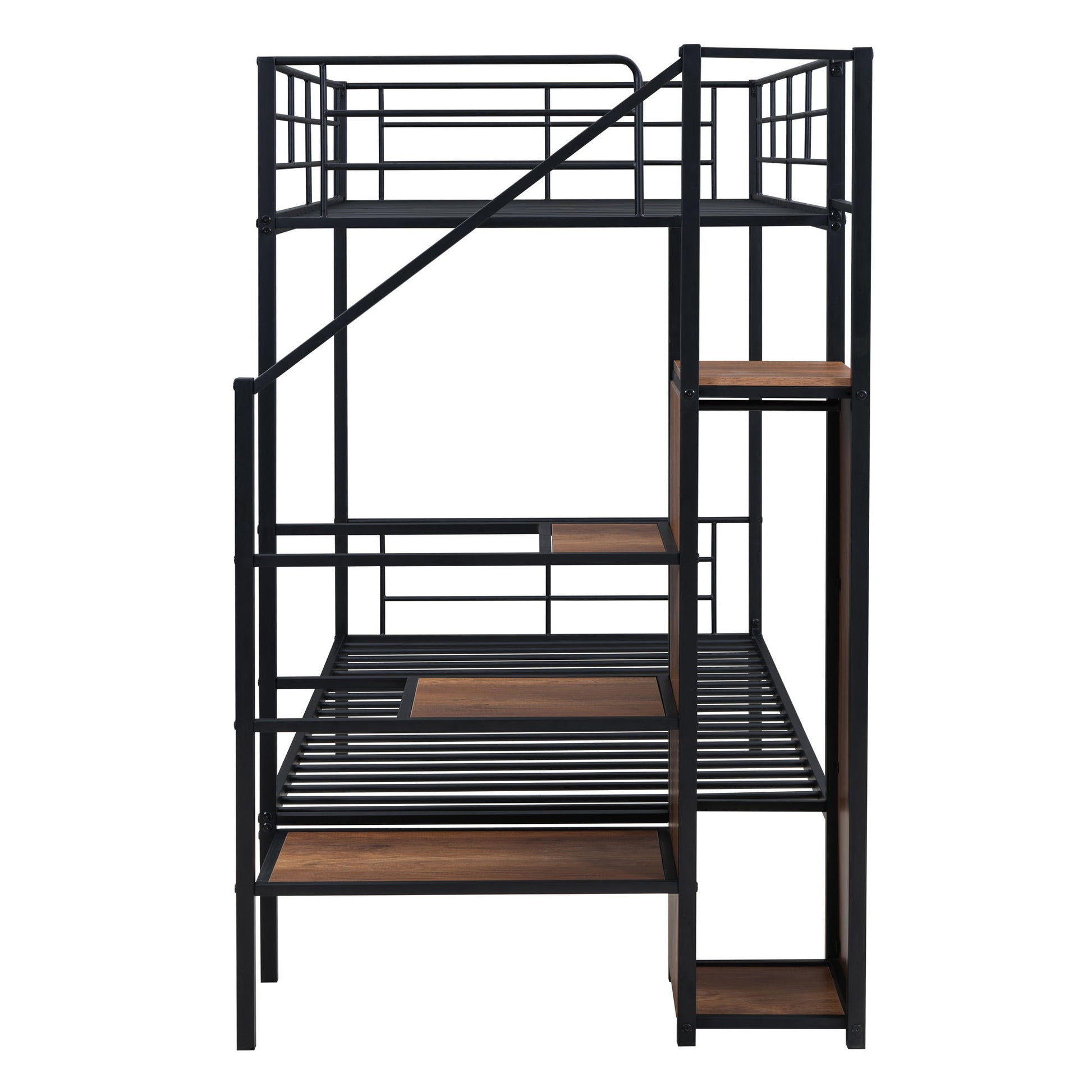 Bunk Bed With Lateral Storage Ladder And Wardrobe - The Sleep Loft - Online Mattress Showroom NYC