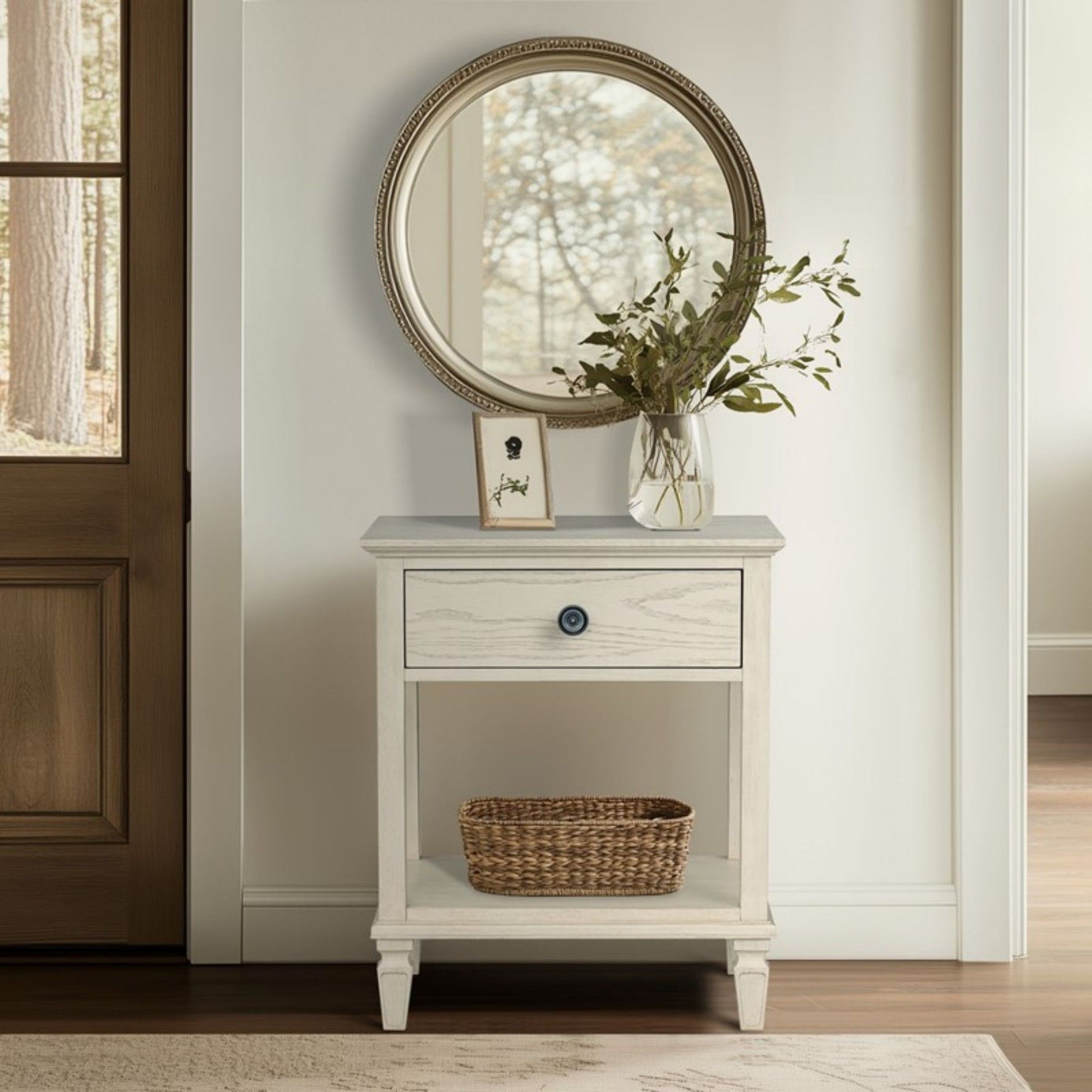 Victoria - Bedside Table With Drawer And Shelf - The Sleep Loft - Online Mattress Showroom NYC