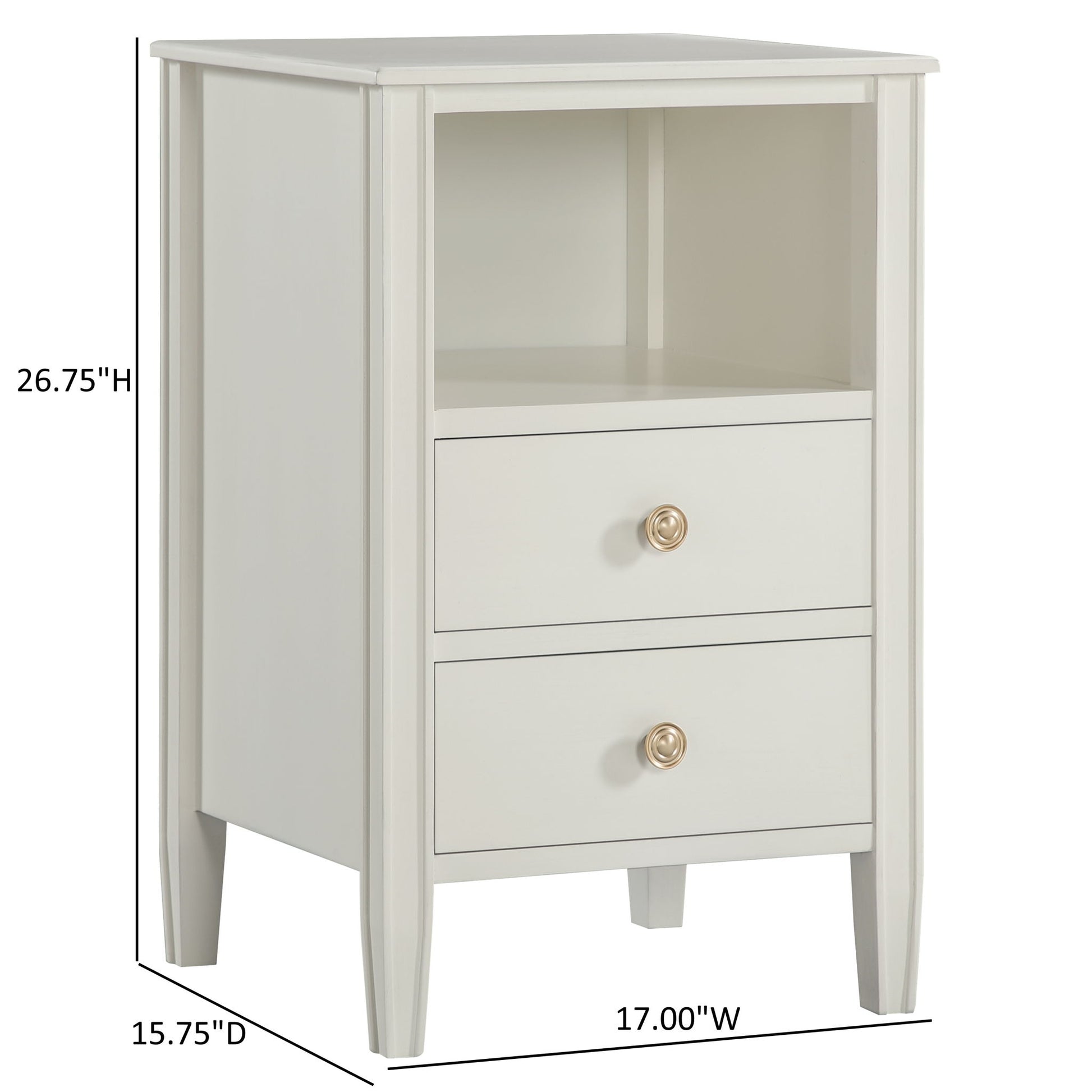 Winston - 2 Drawer Storage Nightstand - The Sleep Loft - Online Mattress Showroom NYC