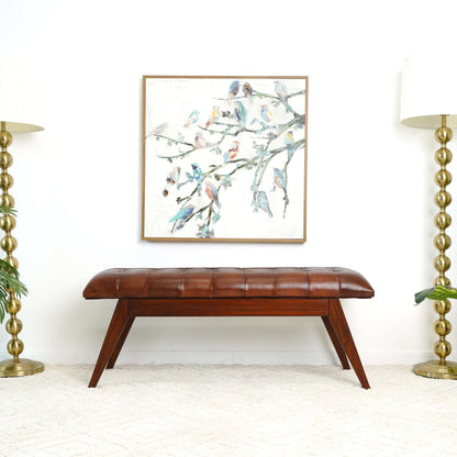 Maja - Bench - Cognac / Dark Brown - The Sleep Loft - Online Mattress Showroom NYC
