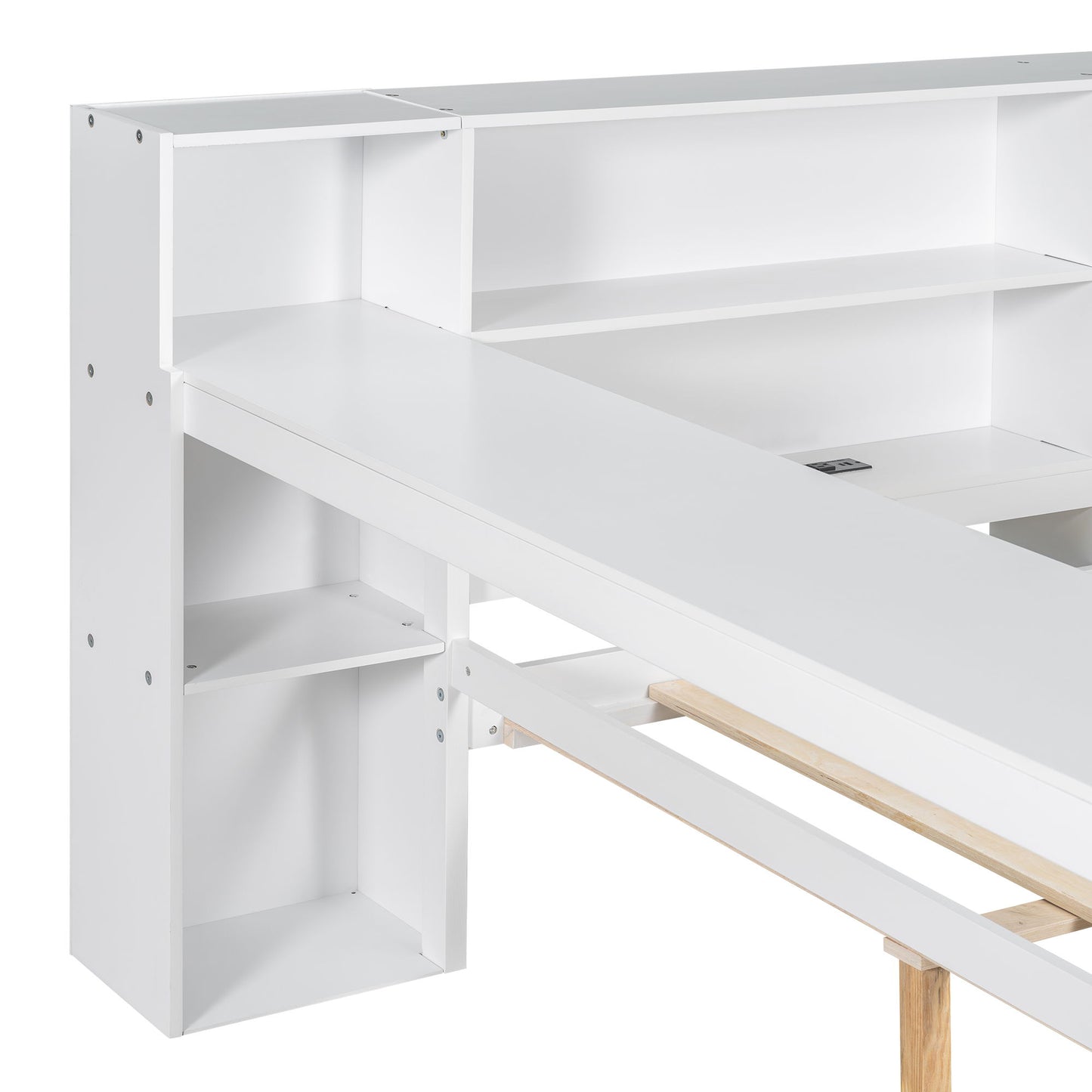 Platform Bed With Storage Shelves, Drawers, Charging Station, LED, Desk - The Sleep Loft - Online Mattress Showroom NYC