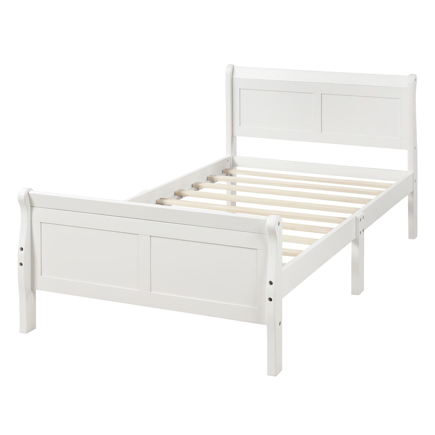 Platform Bed Frame Mattress Foundation Sleigh Bed With Headboard / Footboard / Wood Slat Suppor - The Sleep Loft - Online Mattress Showroom NYC