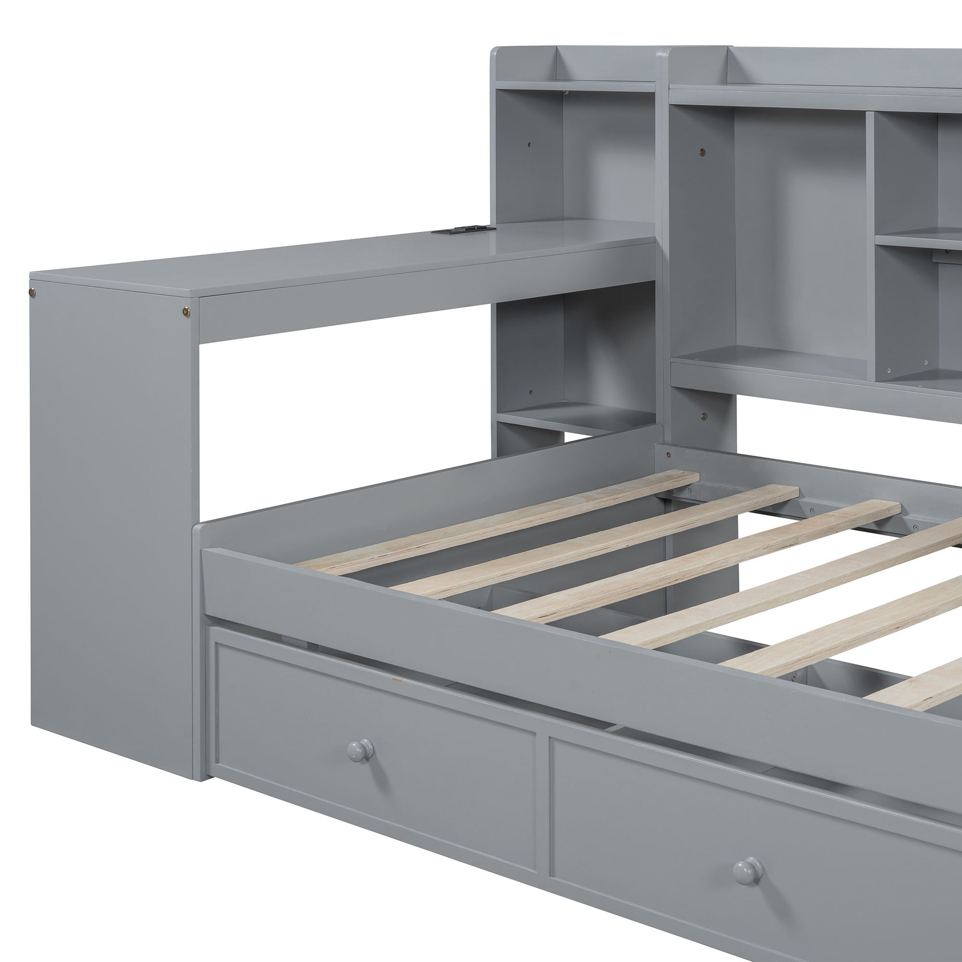 Daybed With 3 Drawers USB Ports And Desk - The Sleep Loft - Online Mattress Showroom NYC