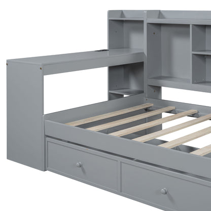 Daybed With 3 Drawers USB Ports And Desk - The Sleep Loft - Online Mattress Showroom NYC