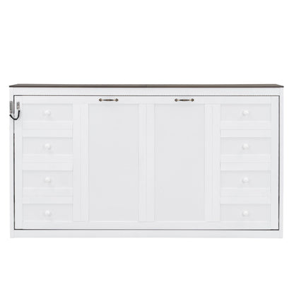 Murphy Bed With LED Light, Foldable Wall Bed Cabinet - The Sleep Loft - Online Mattress Showroom NYC