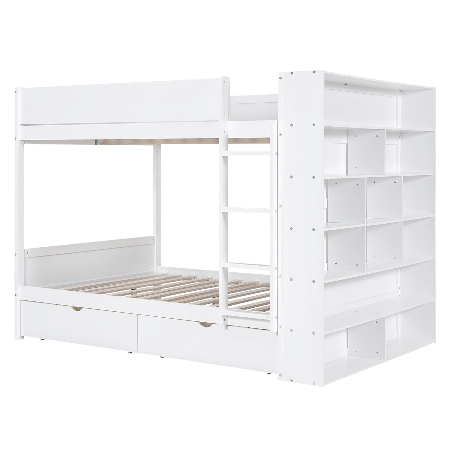 Bunk Bed With 2 Drawers And Multi Layer Cabinet - The Sleep Loft - Online Mattress Showroom NYC