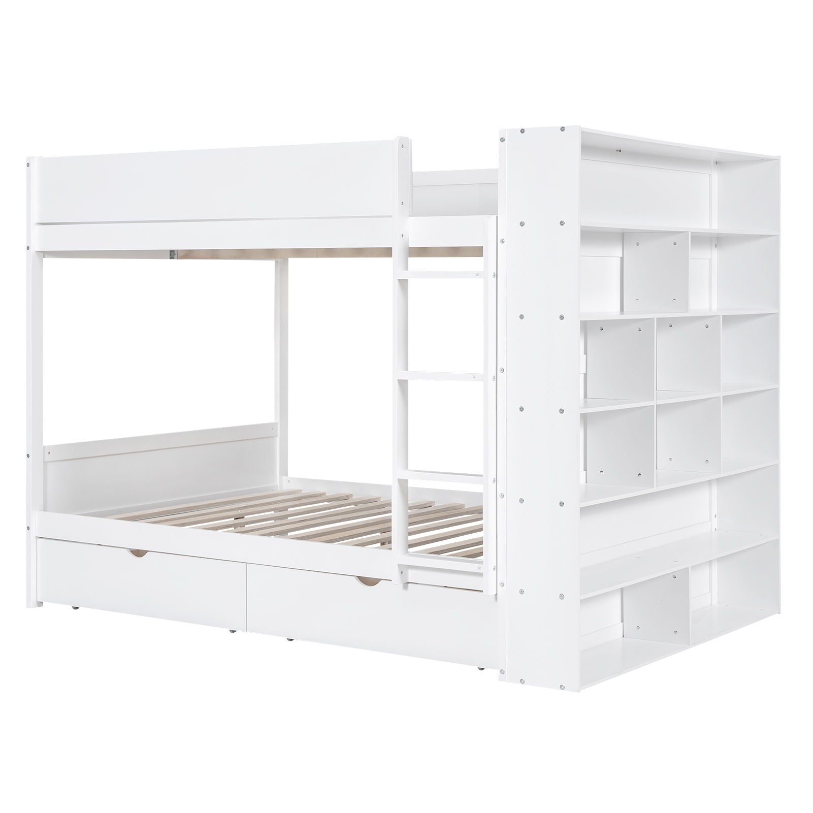 Bunk Bed With 2 Drawers And Multi Layer Cabinet - The Sleep Loft - Online Mattress Showroom NYC