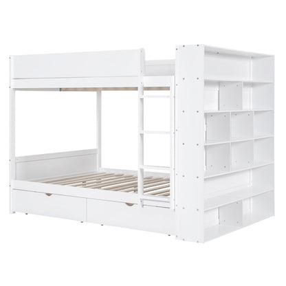 Bunk Bed With 2 Drawers And Multi Layer Cabinet - The Sleep Loft - Online Mattress Showroom NYC