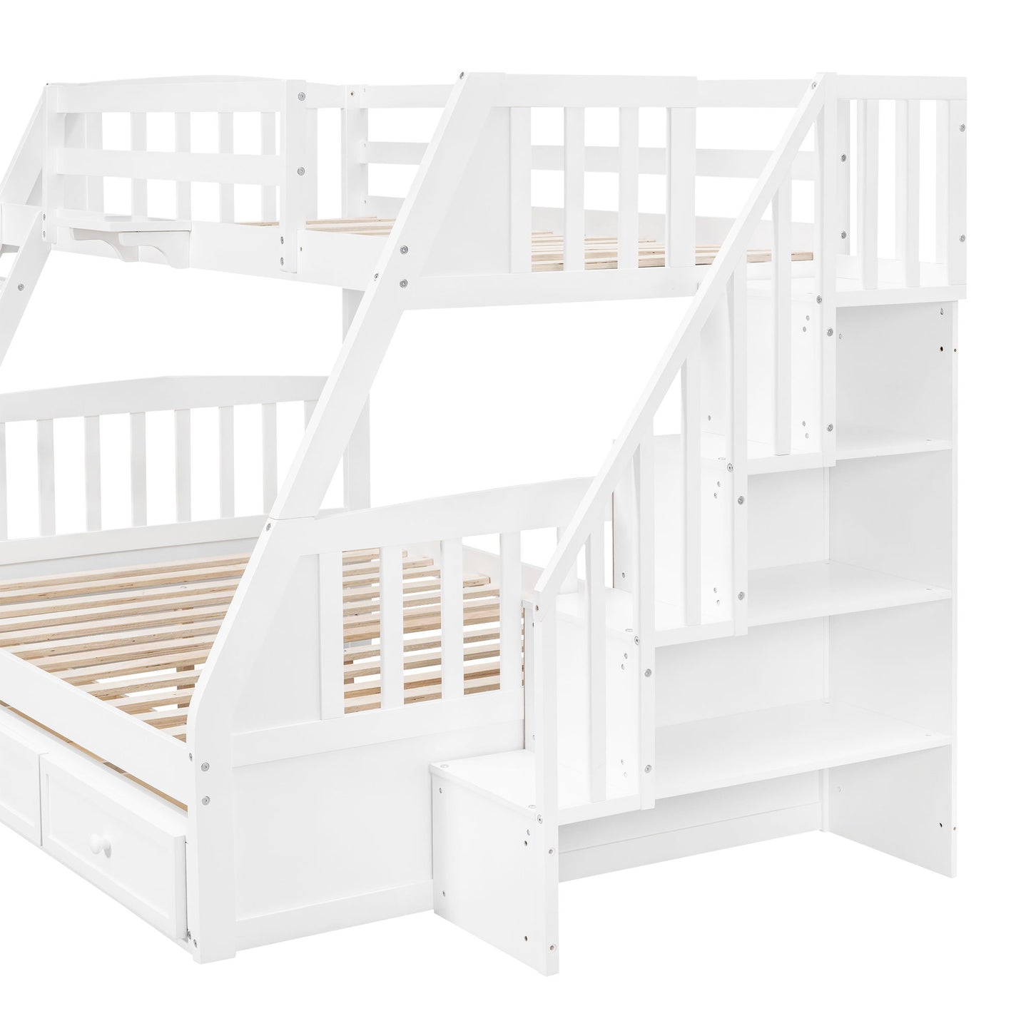 Bunk Bed With Drawers, Ladder And Storage Staircase - The Sleep Loft - Online Mattress Showroom NYC