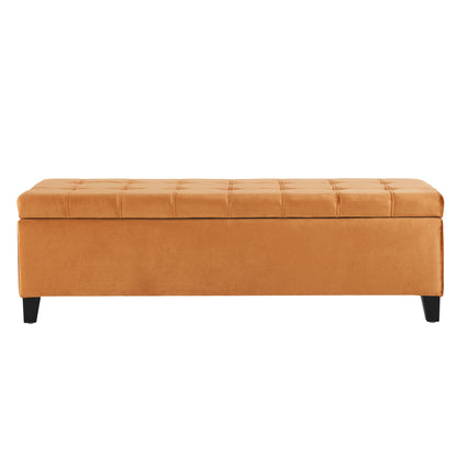 Wendover - Elegant Tufted Storage Bench With Lift-Up Top And Birch Wood Legs - The Sleep Loft - Online Mattress Showroom NYC