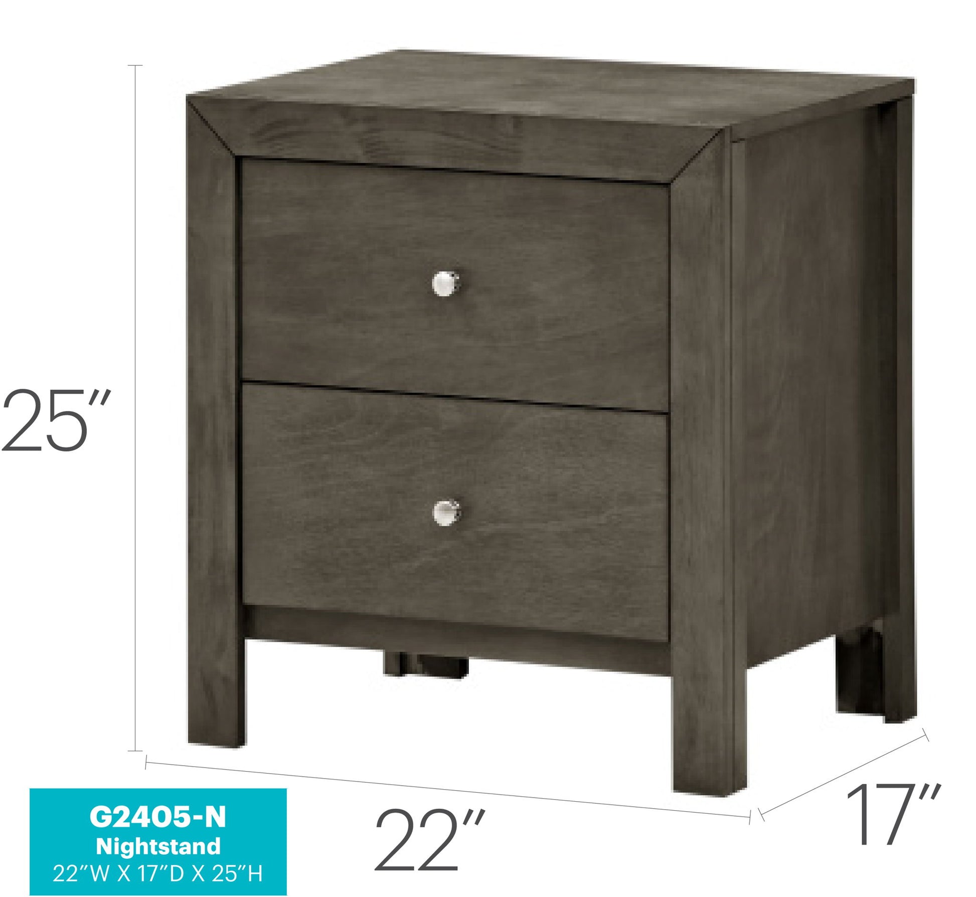 Charming Nightstand With Drawers - The Sleep Loft - Online Mattress Showroom NYC