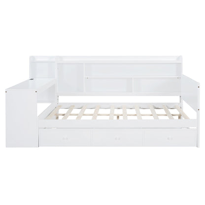 Daybed With 3 Drawers USB Ports And Desk - The Sleep Loft - Online Mattress Showroom NYC