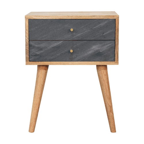 Slade - Bedside Table - Stone Gray - The Sleep Loft - Online Mattress Showroom NYC
