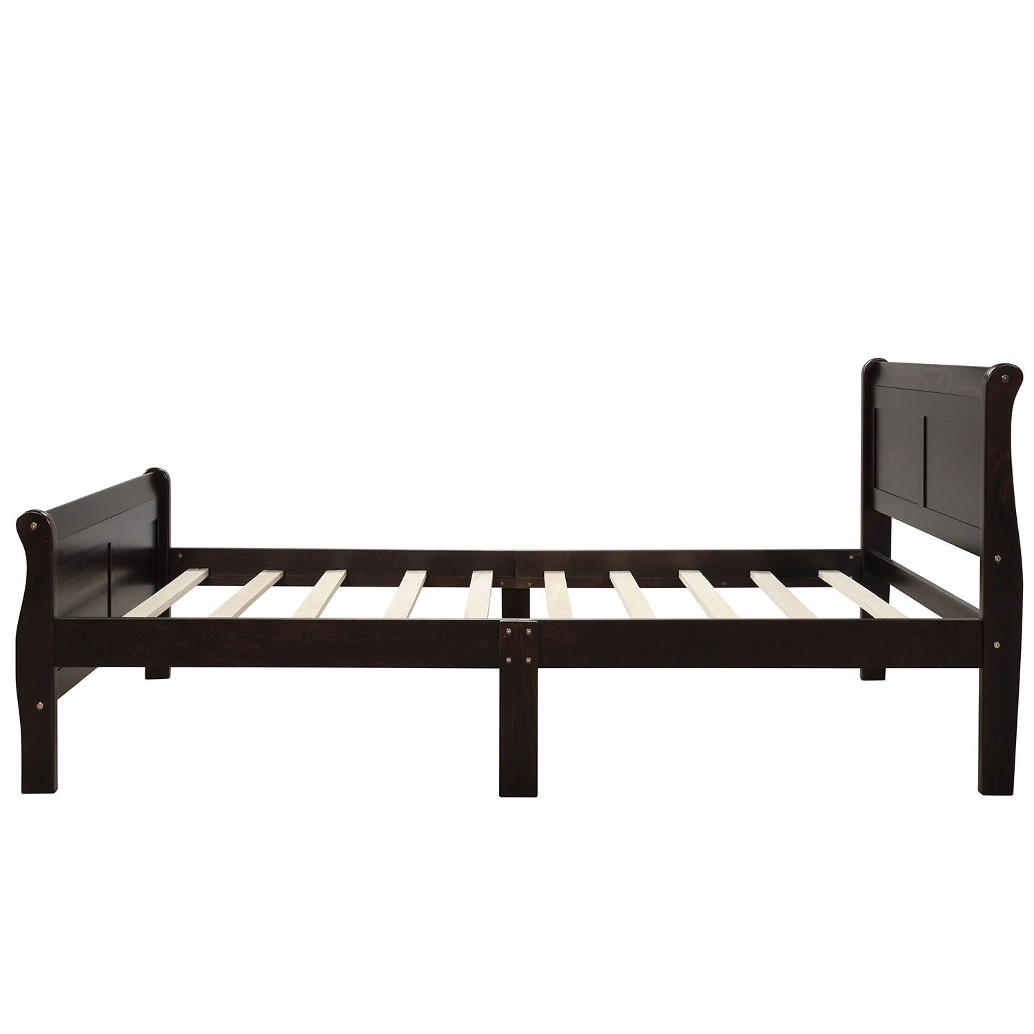 Platform Bed Frame Mattress Foundation Sleigh Bed With Headboard / Footboard / Wood Slat Suppor - The Sleep Loft - Online Mattress Showroom NYC