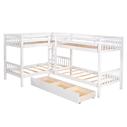 L Shaped Bunk Bed With Drawers - The Sleep Loft - Online Mattress Showroom NYC
