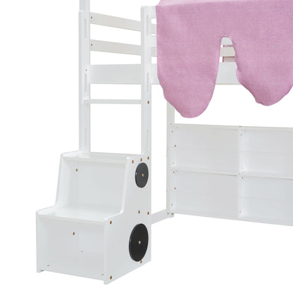 Loft Bed With House Shaped Frame And Tent - The Sleep Loft - Online Mattress Showroom NYC