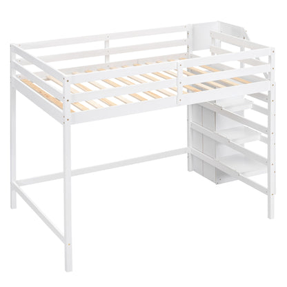 Loft Bed With Built In Storage Wardrobe And Staircase - The Sleep Loft - Online Mattress Showroom NYC