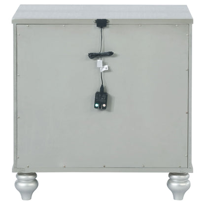 Menlo - 2 Drawer Nightstand - Gray - The Sleep Loft - Online Mattress Showroom NYC