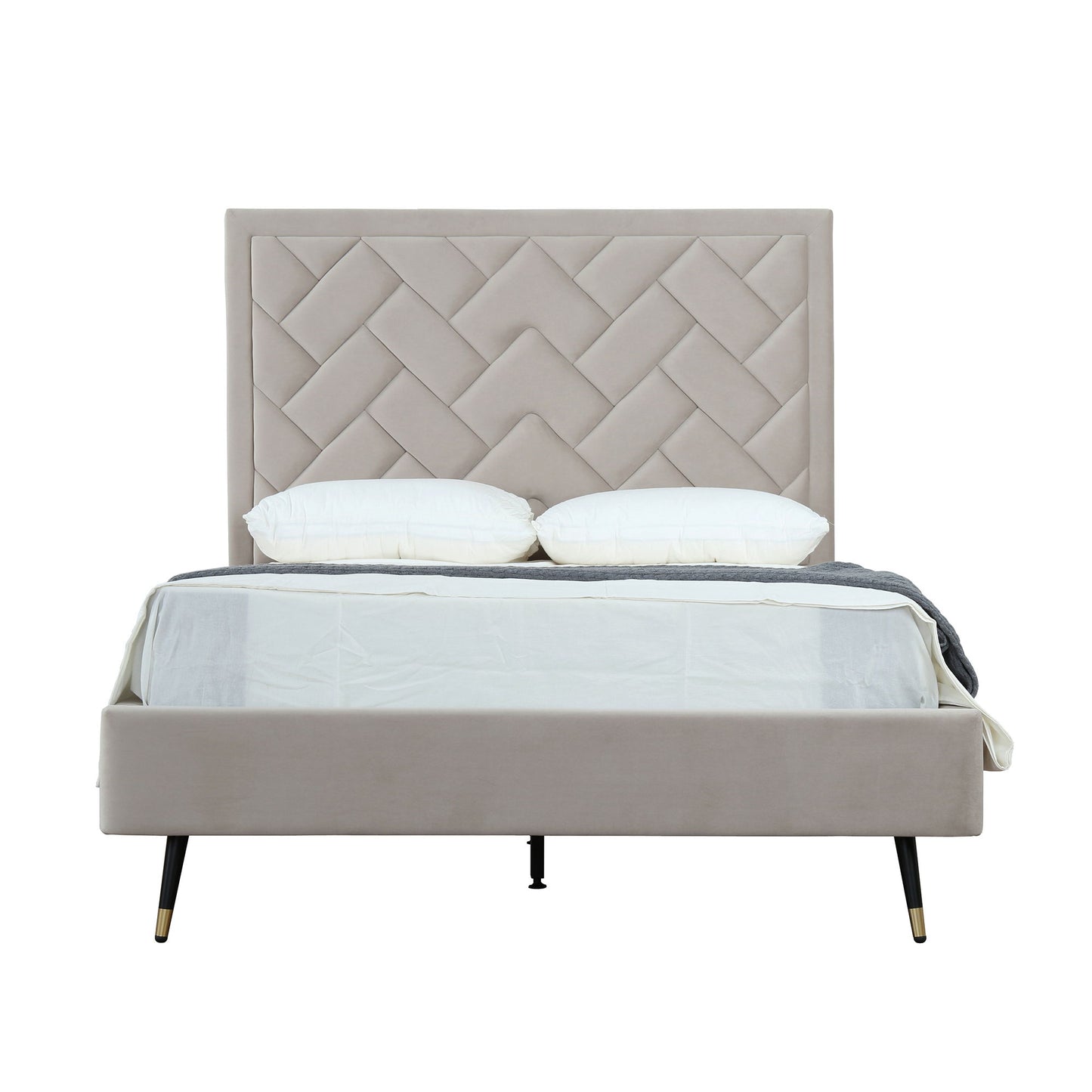Crosby - Bed With Upholstered Headboard And Slats - The Sleep Loft - Online Mattress Showroom NYC