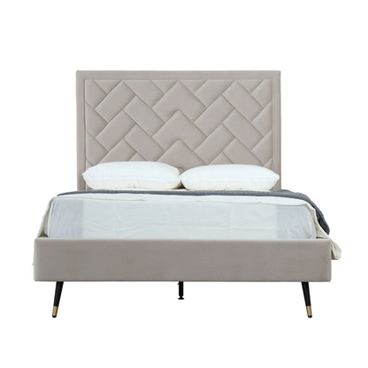 Crosby - Bed With Upholstered Headboard And Slats - The Sleep Loft - Online Mattress Showroom NYC