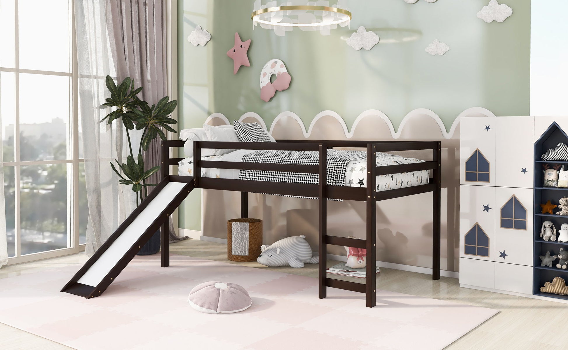Loft Bed With Slide, Multifunctional Design - The Sleep Loft - Online Mattress Showroom NYC