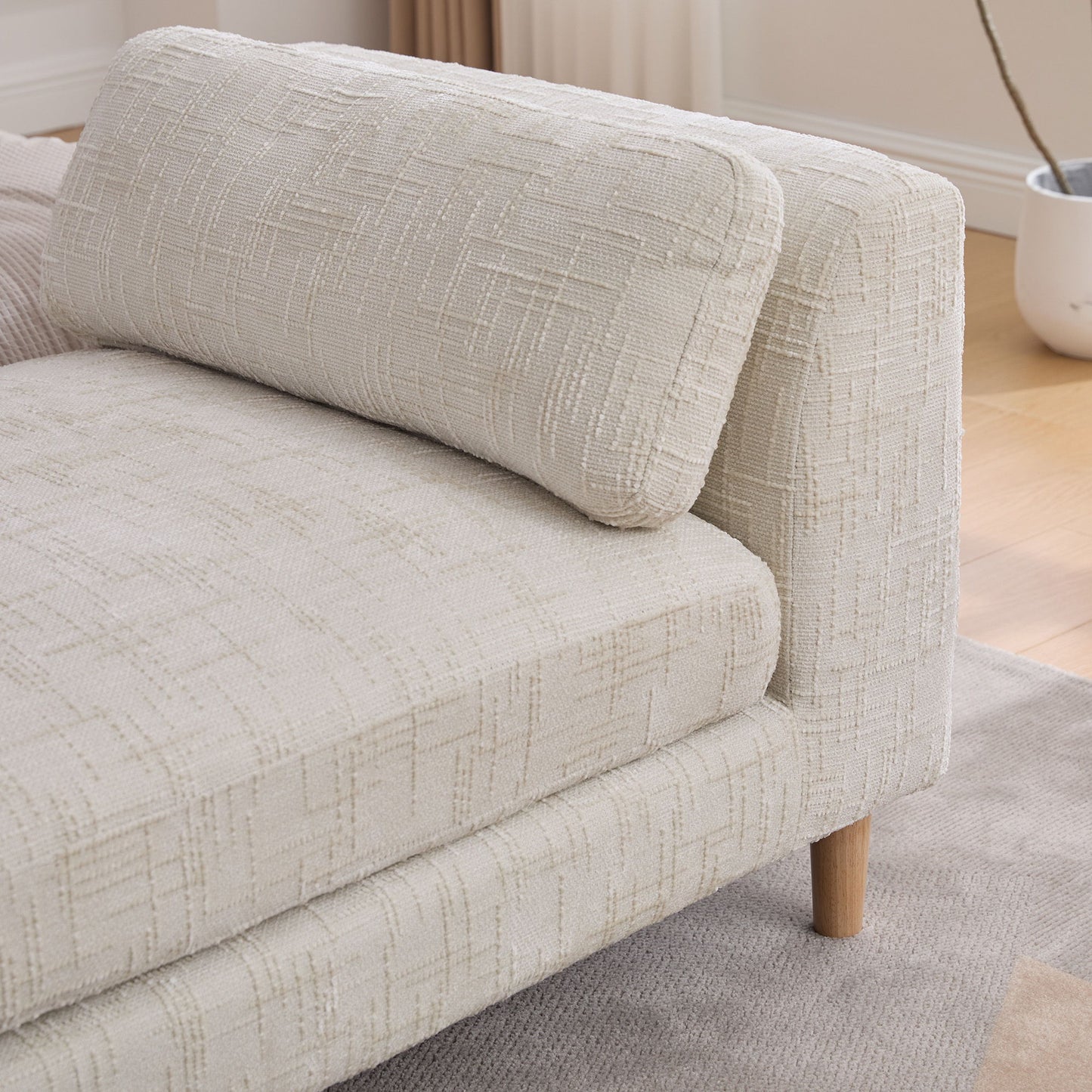 Modern Upholstered End Of Bed Bench With Armrests - The Sleep Loft - Online Mattress Showroom NYC