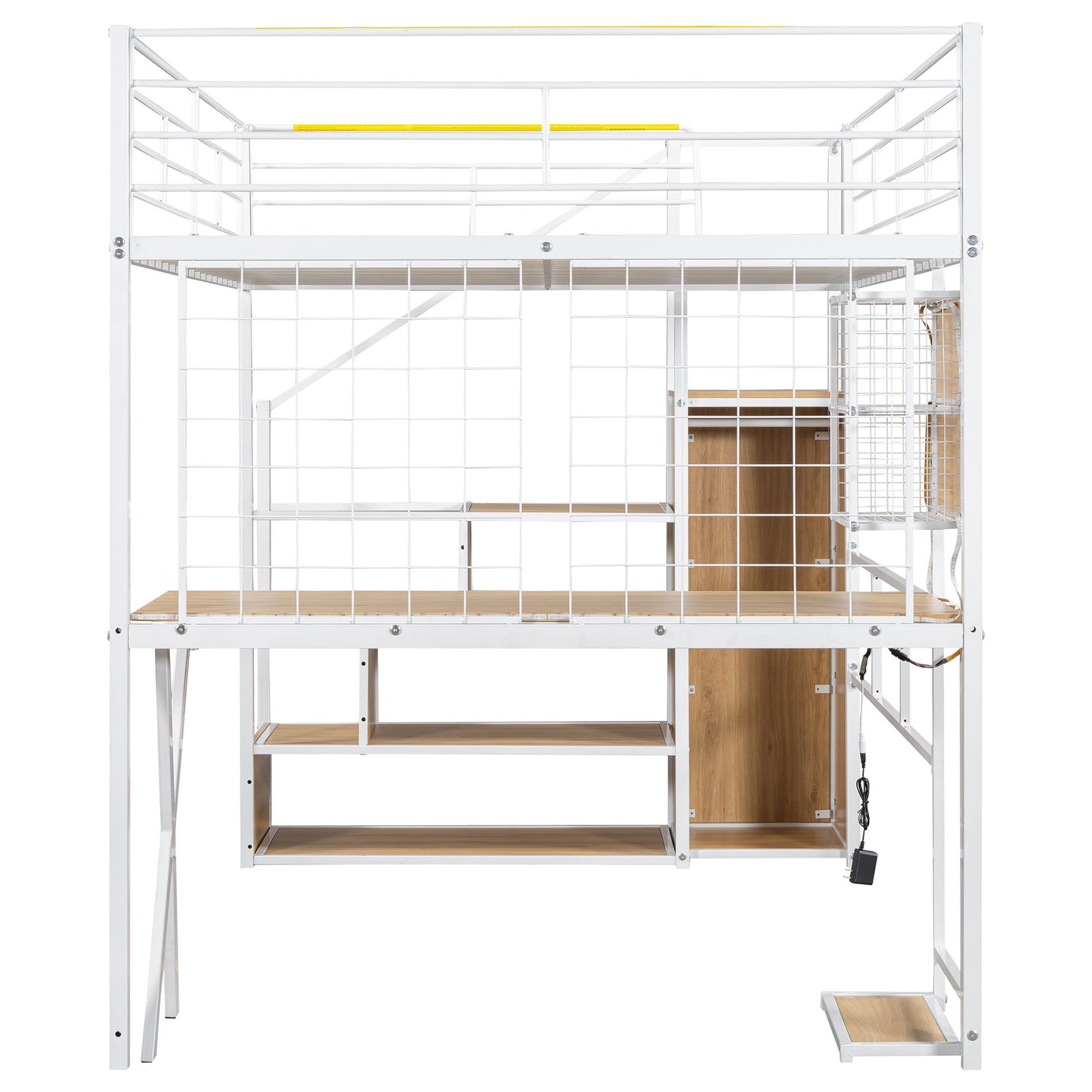 Loft Bed With Built In Work Station, Wardrobe, Storage Staircase And LED - The Sleep Loft - Online Mattress Showroom NYC
