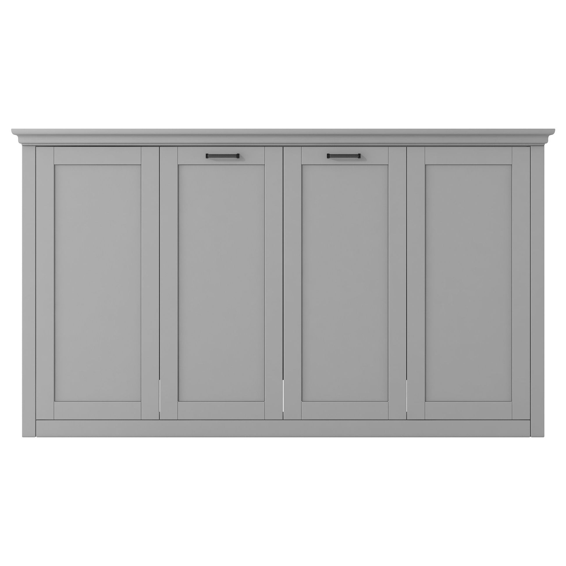 Twin Size Murphy Bed With Cabinet Storage - Gray - The Sleep Loft - Online Mattress Showroom NYC