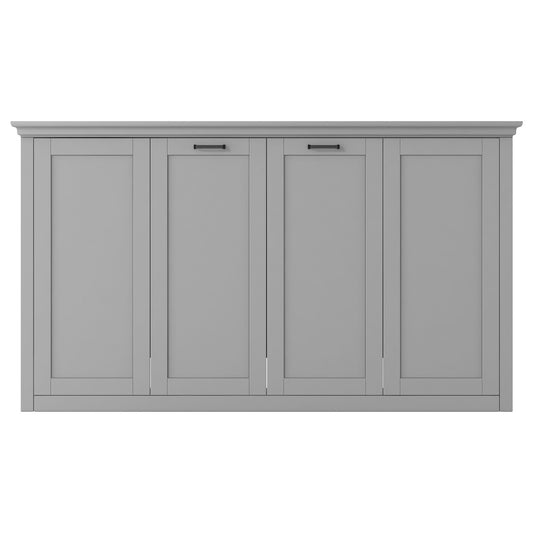 Twin Size Murphy Bed With Cabinet Storage - Gray - The Sleep Loft - Online Mattress Showroom NYC
