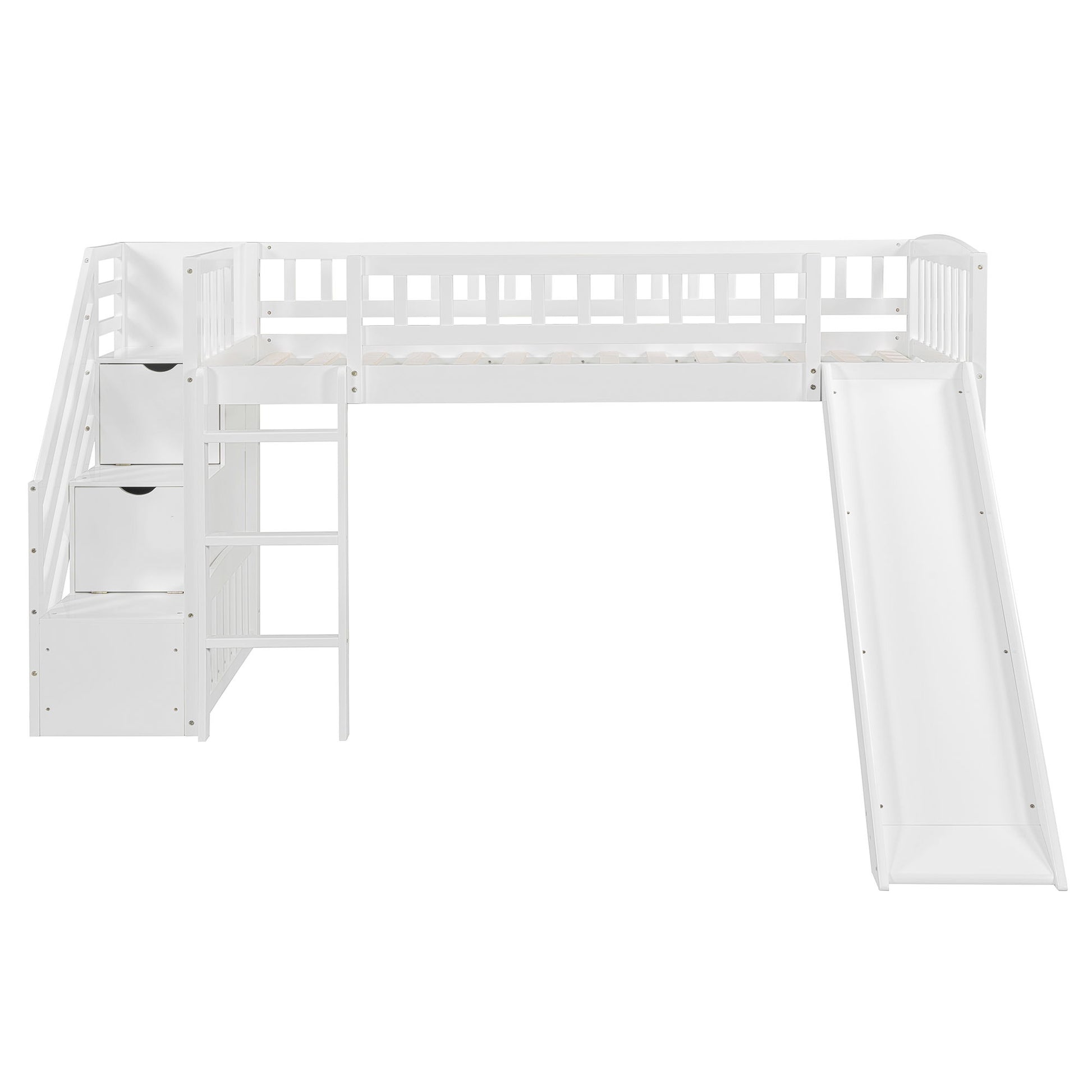 Loft Stairway Bed With 2 Drawers, Convertible Ladder And Slide - The Sleep Loft - Online Mattress Showroom NYC