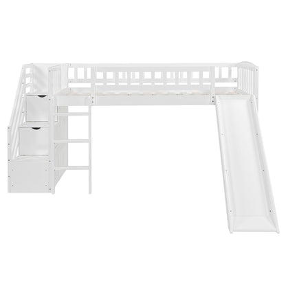 Loft Stairway Bed With 2 Drawers, Convertible Ladder And Slide - The Sleep Loft - Online Mattress Showroom NYC