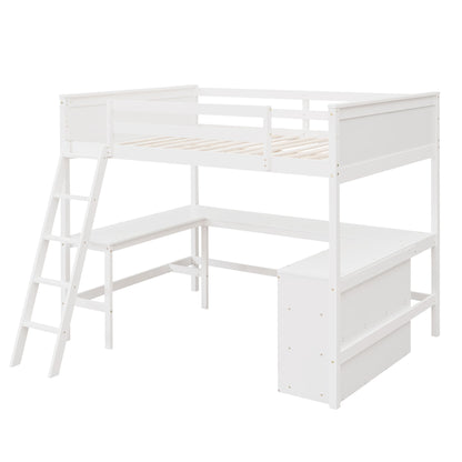 Loft Bed With Shelves With Desk - The Sleep Loft - Online Mattress Showroom NYC