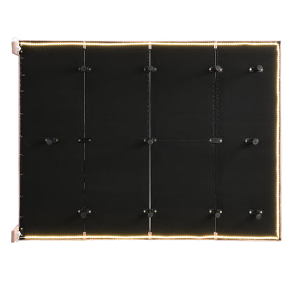 Upholstered Bed With Sensor Light And Headboard, Floating Velvet Platform Bed - The Sleep Loft - Online Mattress Showroom NYC