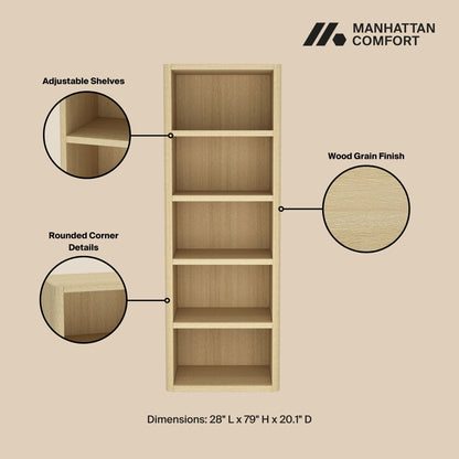 Rivington - Open Bookcase - The Sleep Loft - Online Mattress Showroom NYC