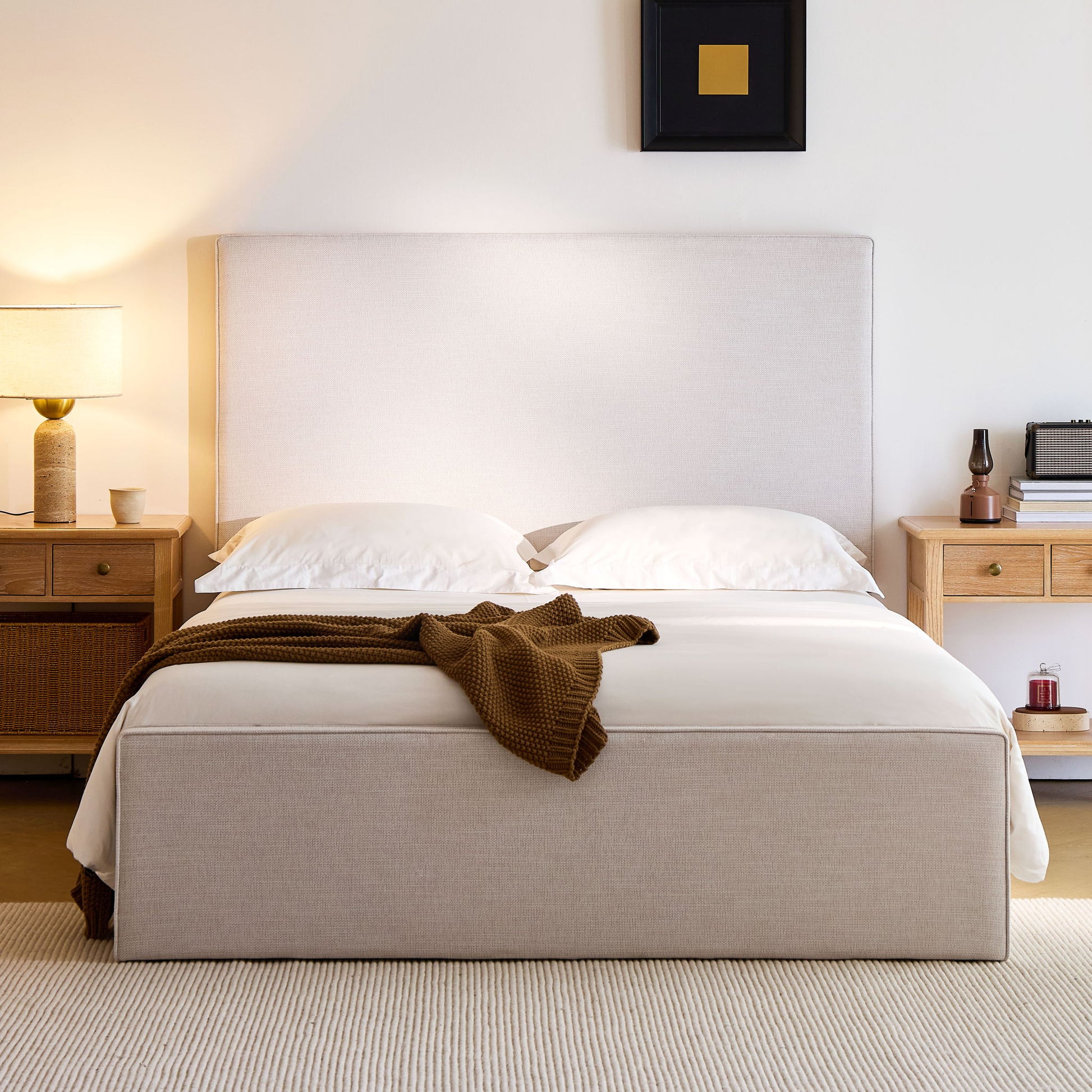 Lucas - Tall Headboard Upholstered Bed - The Sleep Loft - Online Mattress Showroom NYC