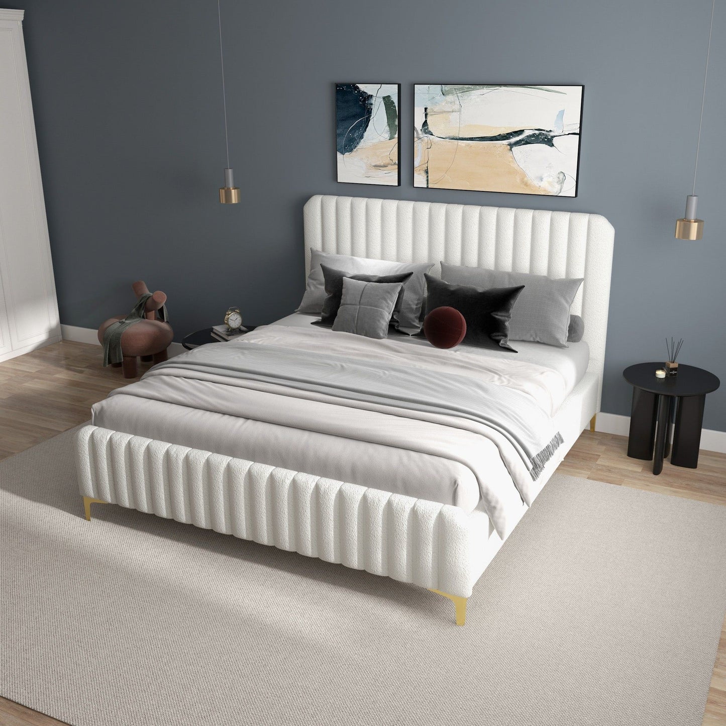 Valery - Upholstered Platform Bed - The Sleep Loft - Online Mattress Showroom NYC
