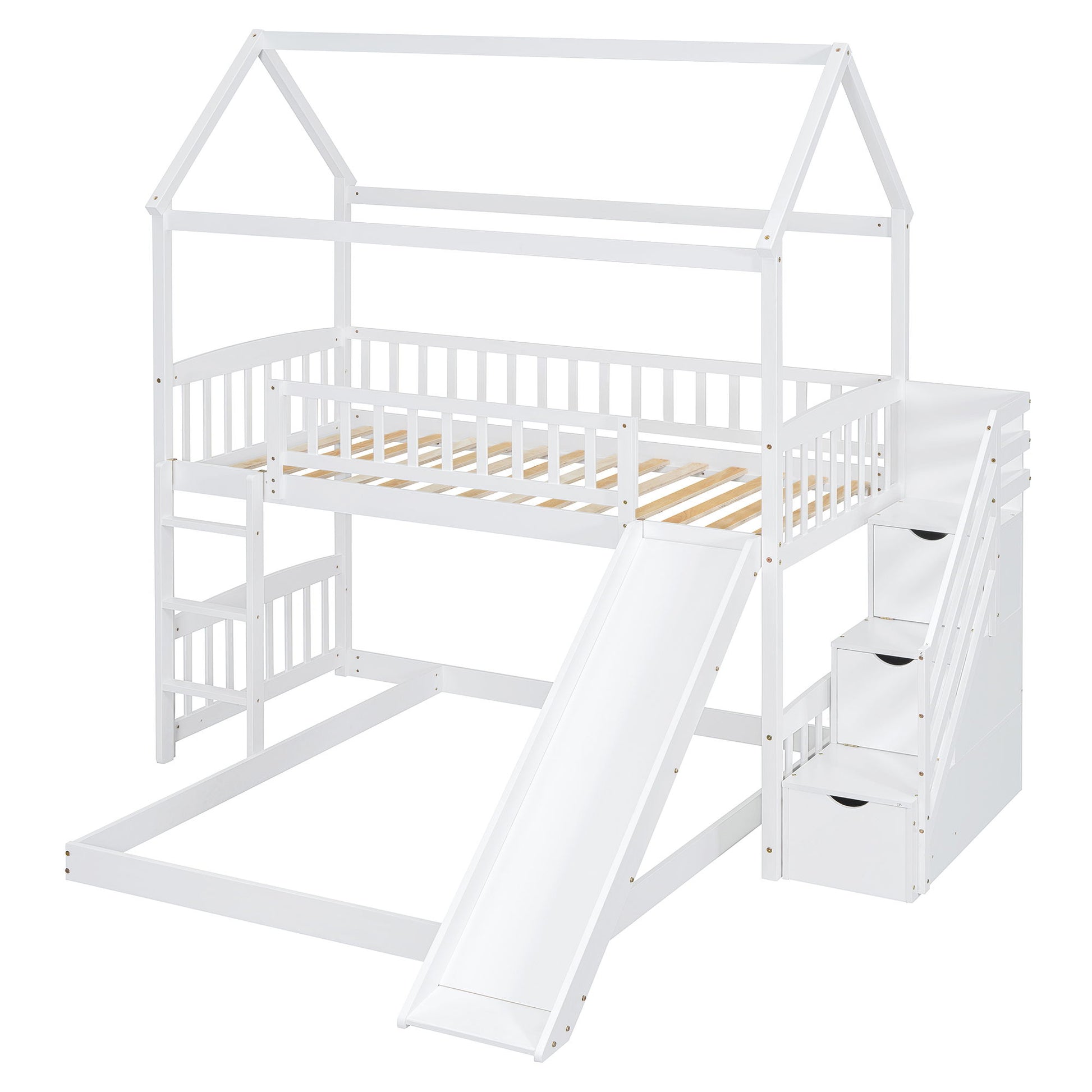 House Bunk Bed With Slide - The Sleep Loft - Online Mattress Showroom NYC