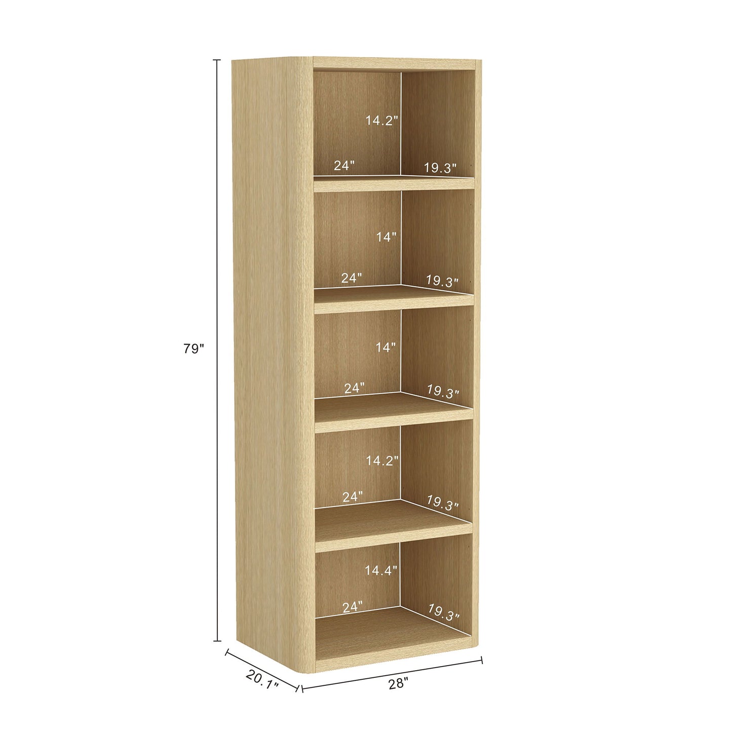 Rivington - Open Bookcase - The Sleep Loft - Online Mattress Showroom NYC