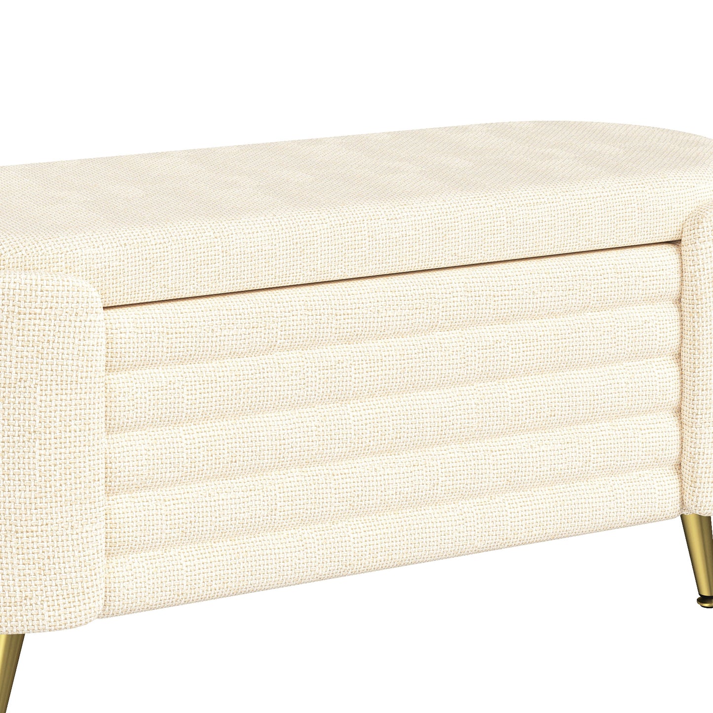 Modern Oval Storage Ottoman With Upholstery - The Sleep Loft - Online Mattress Showroom NYC