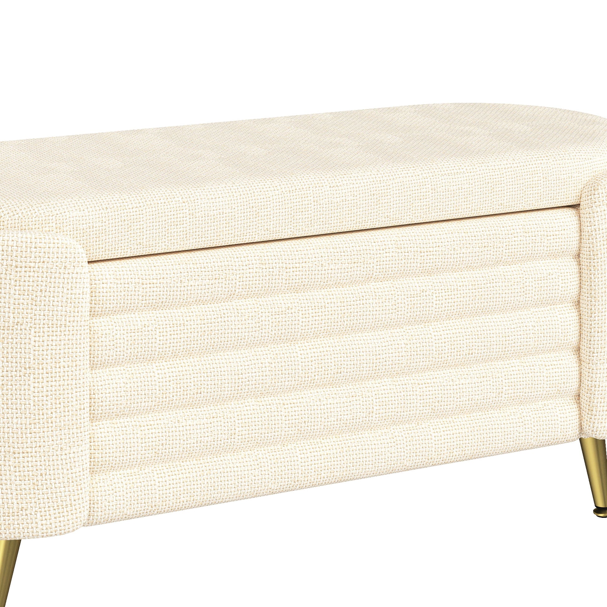 Modern Oval Storage Ottoman With Upholstery - The Sleep Loft - Online Mattress Showroom NYC