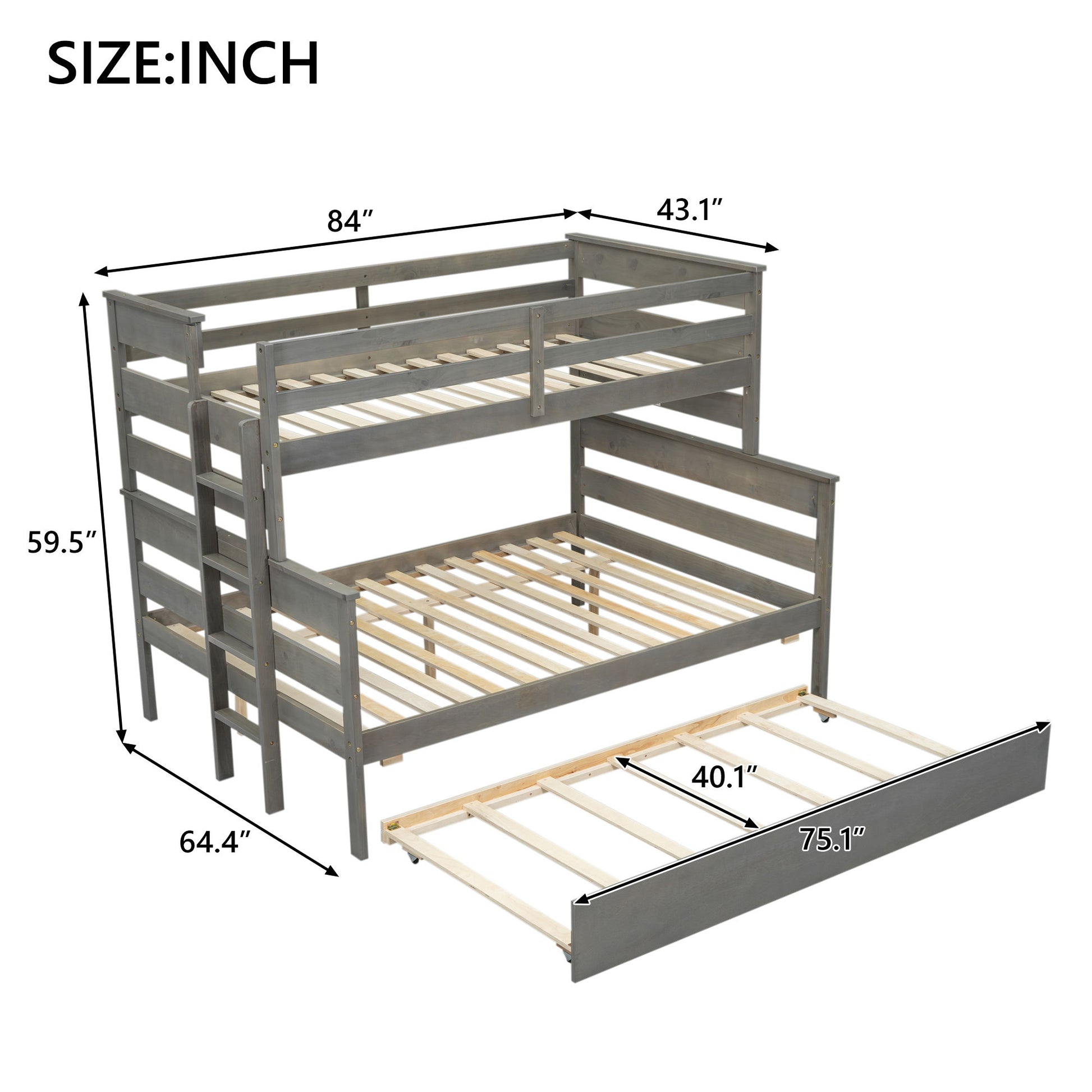 Detachable Design Bunk Bed With Ladder - The Sleep Loft - Online Mattress Showroom NYC