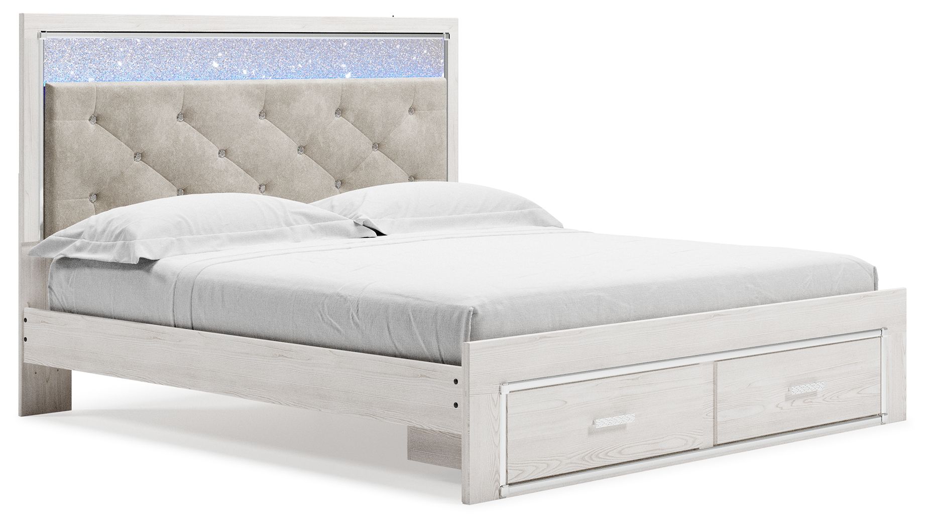 Altyra - King Upholstered Storage Bed - White - The Sleep Loft - Online Mattress Showroom NYC