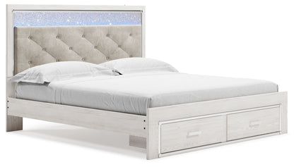 Altyra - King Upholstered Storage Bed - White - The Sleep Loft - Online Mattress Showroom NYC