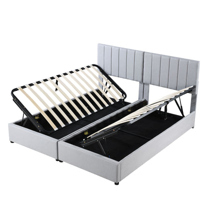 Upholstered Platform Bed With A Hydraulic Storage System - The Sleep Loft - Online Mattress Showroom NYC