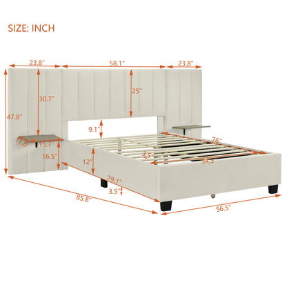 Upholstered Platform Bed With Big Headboard - The Sleep Loft - Online Mattress Showroom NYC
