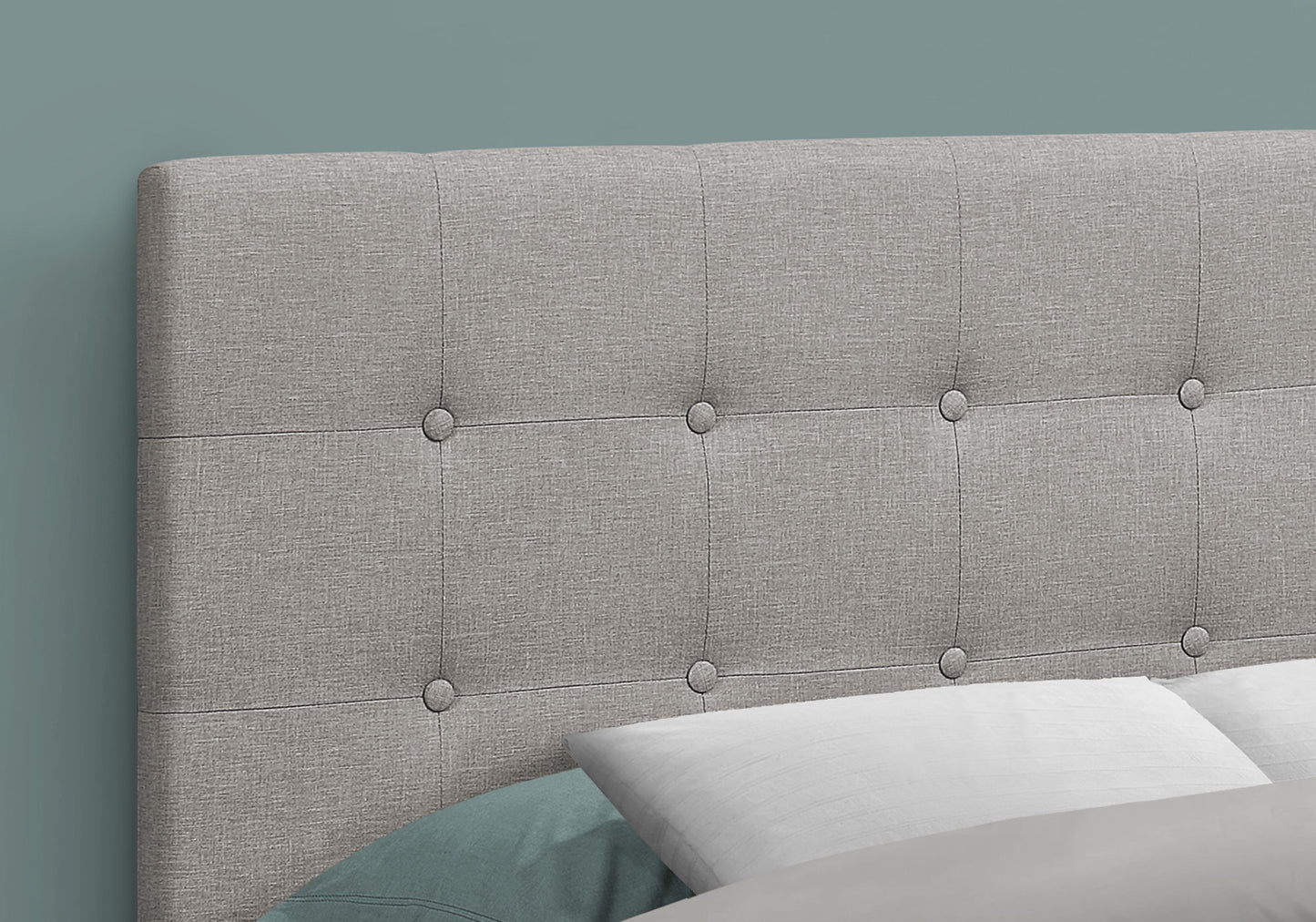 Full Size Bed Headboard Only, Upholstered, Transitional - Gray - The Sleep Loft - Online Mattress Showroom NYC
